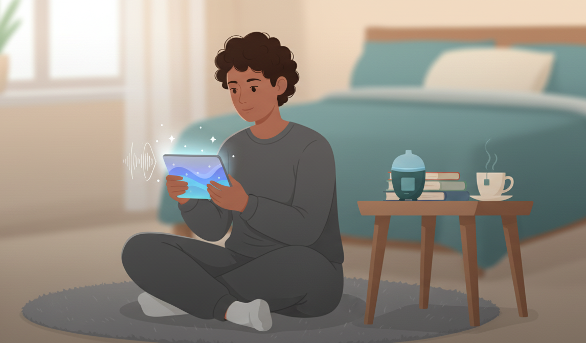 Illustration of a person relaxing